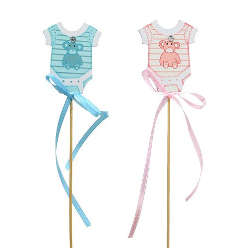 Floristik24 Spina nascita 5,5 cm L25,5 cm blu, rosa 24 pz