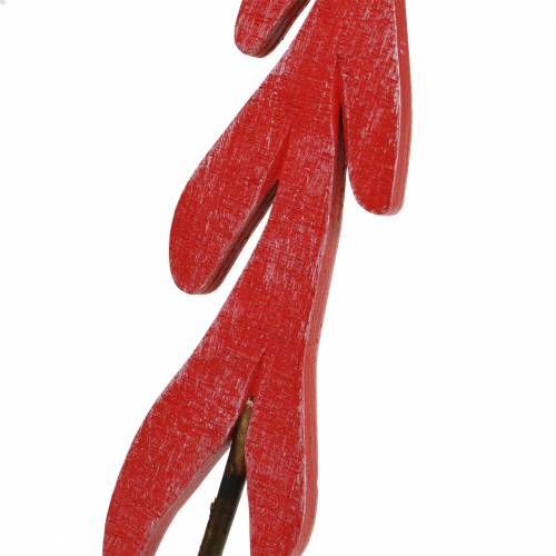 Floristik24 Tappi decorativi abete rosso / grigio / bianco H42cm 6 pezzi
