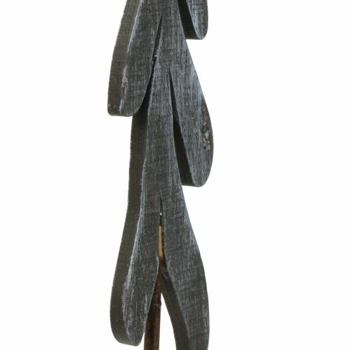 Floristik24 Spine decorative Abeti Verde / Grigio / Bianco H42cm 8 pezzi