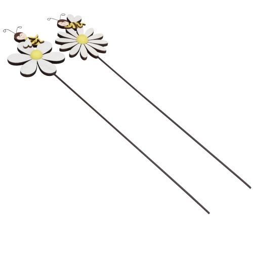 Prodotto Decorazione primaverile a forma di fiore con decorazione ape 11×7,5 cm 6 pezzi