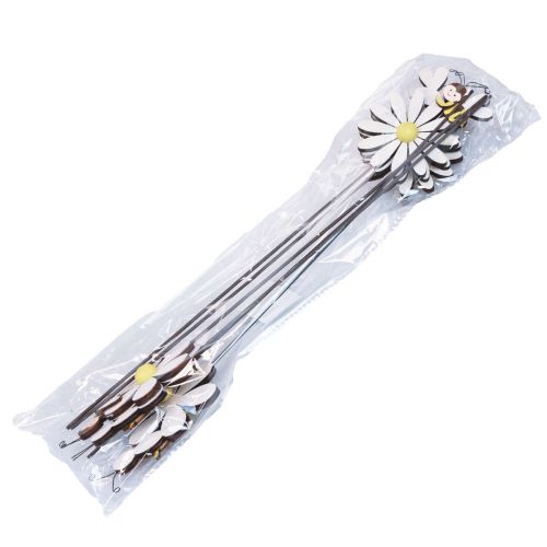Prodotto Decorazione primaverile a forma di fiore con decorazione ape 11×7,5 cm 6 pezzi