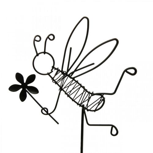 Prodotto Spina a fiore decorazione ape in metallo nero 8,5 cm 4 pezzi