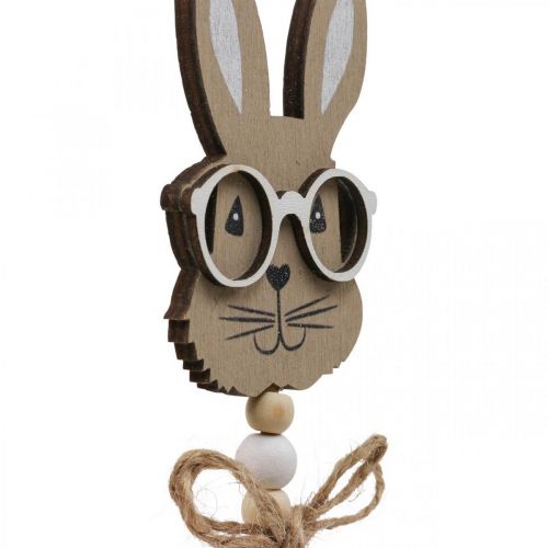 Prodotto Coniglietto a forma di fiore con occhiali spina decorativa in legno 4×7,5 cm 12 pezzi