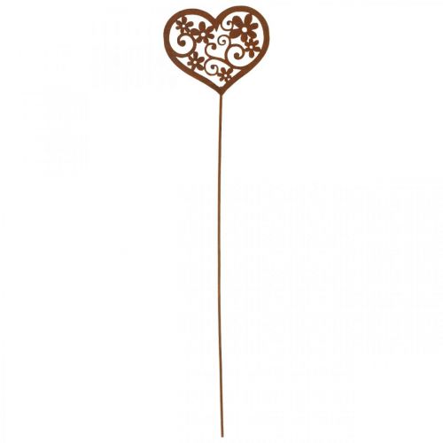 Floristik24 Fiore spina cuore decorazione da giardino patina San Valentino 10×8,5 cm