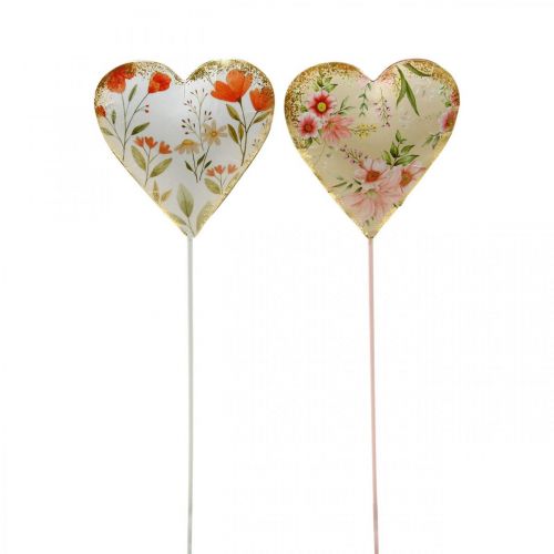 Spina fiore cuore spina decorativa cuore fiori 8×1,5×8 cm 4 pezzi