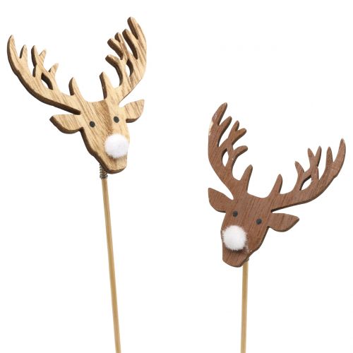 Spina renna natura, bianco 8,5 cm L37 cm