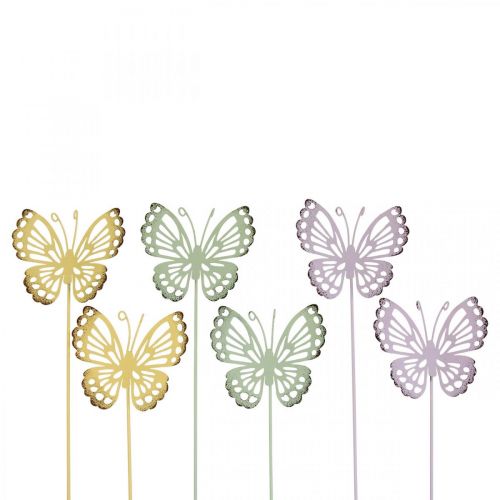 Prodotto Paletto da giardino farfalla in metallo tricolore L25cm 6 pezzi