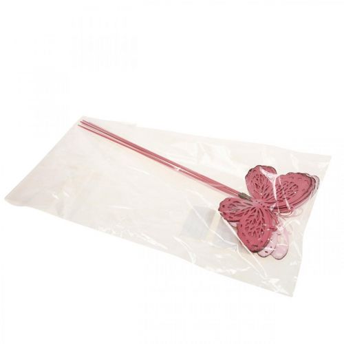 Prodotto Paletto da giardino farfalla in metallo rosa H30cm 6 pezzi