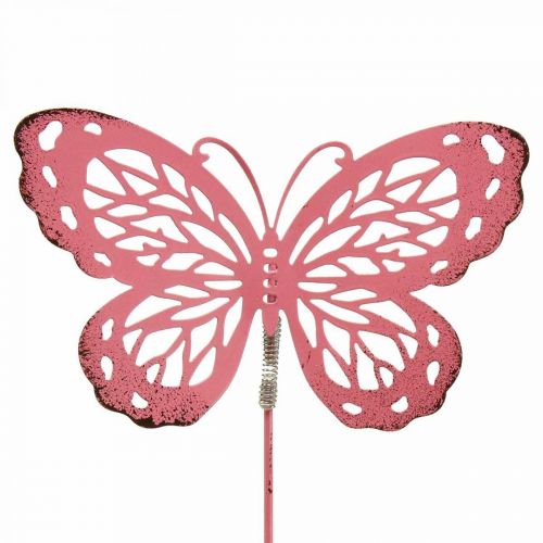 Prodotto Paletto da giardino farfalla in metallo rosa H30cm 6 pezzi
