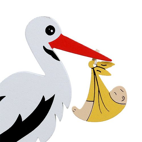 Floristik24 Spina cicogna con bambino 10 cm L28 cm 14 pezzi