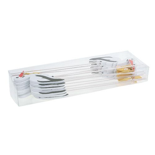 Floristik24 Spina cicogna con bambino 10 cm L28 cm 14 pezzi