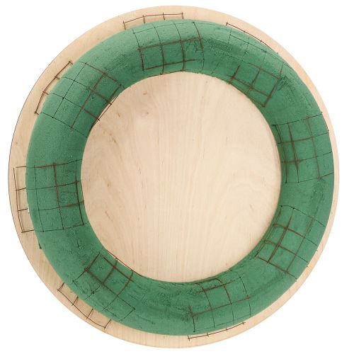Ghirlanda di schiuma floreale in legno, schiuma floreale bagnata, 38 cm, 2 pezzi