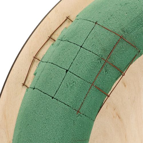 Prodotto Ghirlanda di schiuma floreale in legno, schiuma floreale bagnata, 38 cm, 2 pezzi