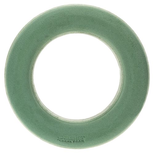 Floristik24 Anello in schiuma floreale verde Ø25 cm Disposizione ghirlanda in 4 pezzi