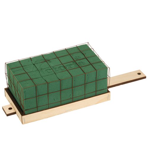 Floristik24 Mattoni in schiuma floreale Florette Eco base in legno 18×10cm
