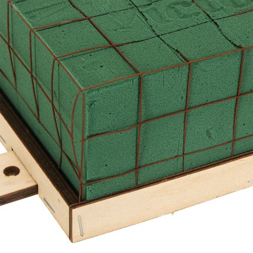 Prodotto Mattoni in schiuma floreale Florette Eco base in legno 18×10cm