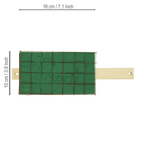 Prodotto Mattoni in schiuma floreale Florette Eco base in legno 18×10cm