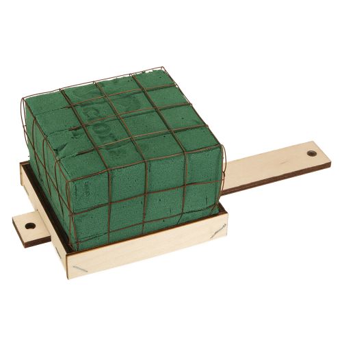 Mattoni in schiuma floreale Florette Eco con legno 10×10cm