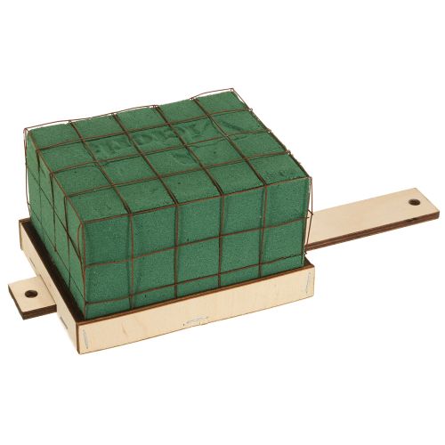 Base in legno con mattoni in schiuma floreale Florette Eco 12×10cm