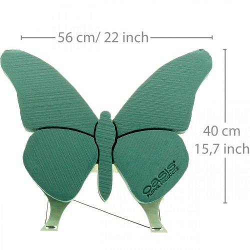 Prodotto Farfalla in schiuma floreale con supporto 56 cm x 40 cm