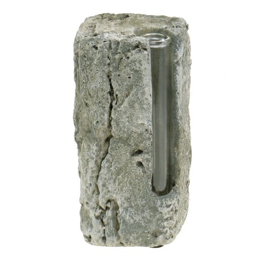 Floristik24 Vaso in cemento con provetta H15cm 3pz