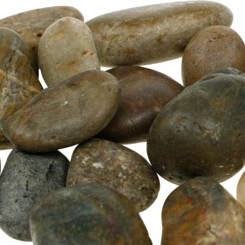 Ciottoli di fiume naturali chiari e scuri 3-6 cm 1 kg