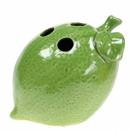 Floristik24 Vaso in gres Lemon Lime Green 15cm
