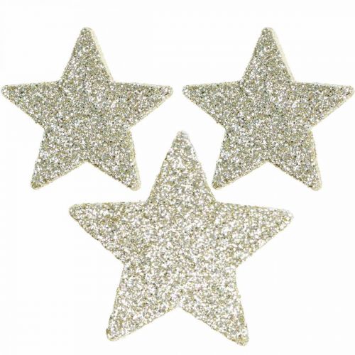 Floristik24 Decorazione a dispersione Decorazione natalizia a dispersione stelle in oro Ø4/5cm 40p
