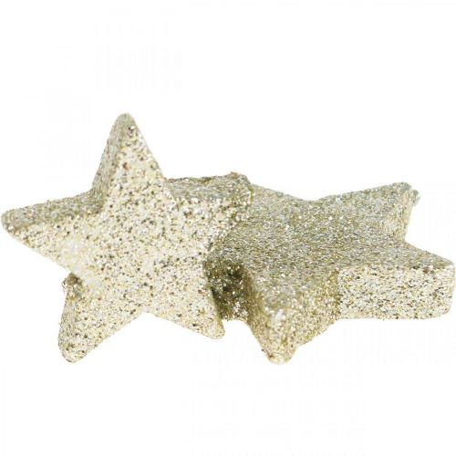 Floristik24 Decorazione a dispersione Decorazione natalizia a dispersione stelle in oro Ø4/5cm 40p