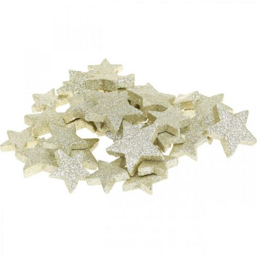 Floristik24 Decorazione a dispersione Decorazione natalizia a dispersione stelle in oro Ø4/5cm 40p