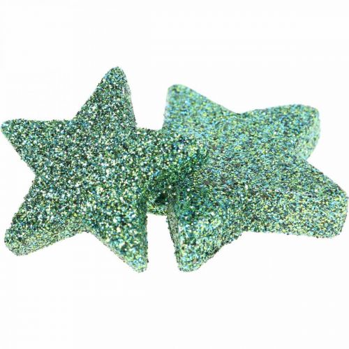 Floristik24 Decorazione sparsa Stelle di Natale Stelle sparse verdi Ø4/5cm 40 pz