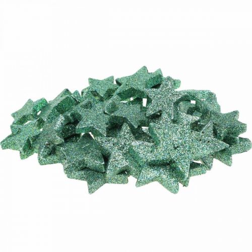 Floristik24 Decorazione sparsa Stelle di Natale Stelle sparse verdi Ø4/5cm 40 pz