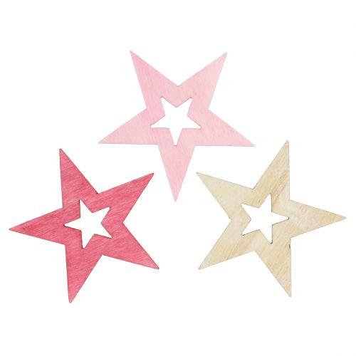 Stelle da spargere rosa, rosa, naturale 4 cm 72 pz