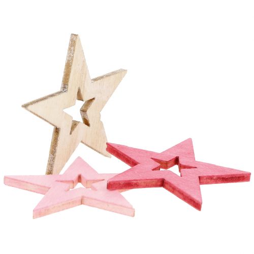 Floristik24 Stelle da spargere rosa, rosa, naturale 4 cm 72 pz