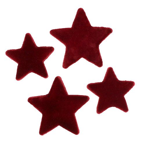 Prodotto Decorazioni natalizie stelle decorazione da tavola floccata bordeaux 4–5 cm 40 pz