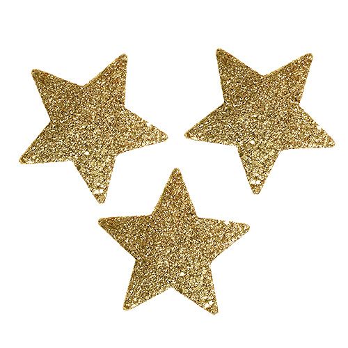 Floristik24 Stelle oro 6,5 cm con mica 36 pezzi