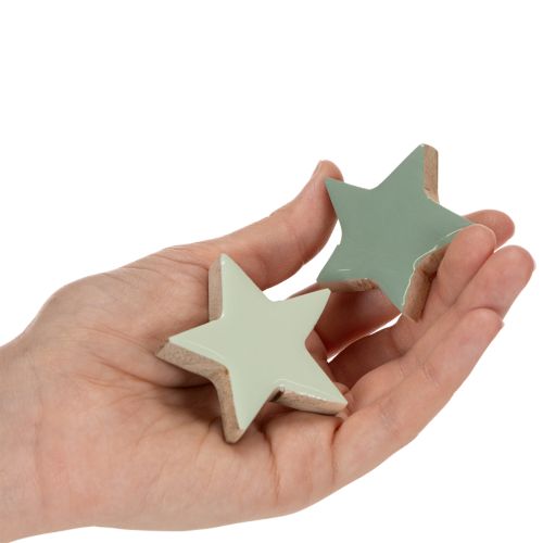 Set di stelle decorative in legno per tavolo e davanzale, 5 cm, 9 pezzi | Floristik24.it