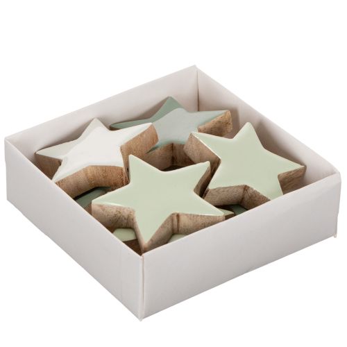 Set di stelle decorative in legno per tavolo e davanzale, 5 cm, 9 pezzi | Floristik24.it