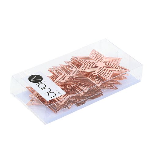 Floristik24 Stella metallo rame 6 cm 24 pezzi