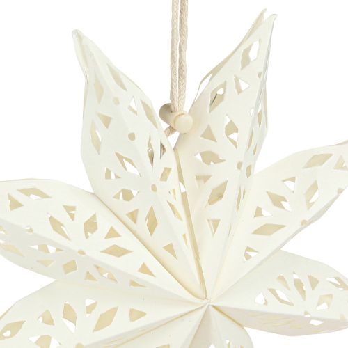 Prodotto Carta appendiabiti decorativa stella fiocco di neve bianca Ø20 cm 6 pz