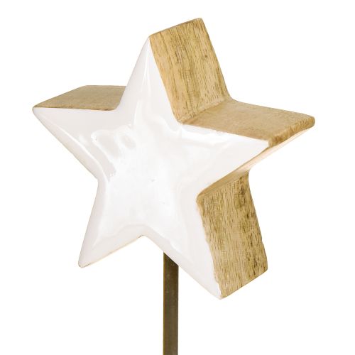 Prodotto Stella di legno bianca stelle di legno da appoggiare H23cm 2 pz