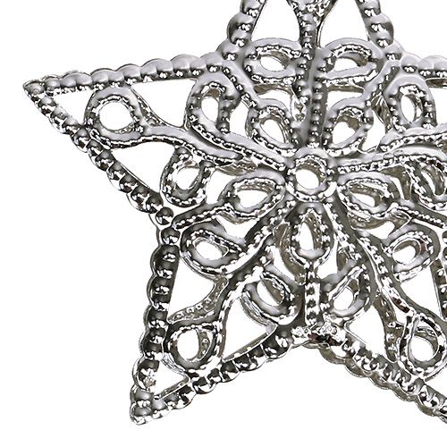 Prodotto Stella in metallo argento 6 cm 20 pz