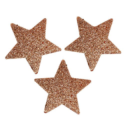 Stelle rame 6,5 cm con mica 36 pezzi