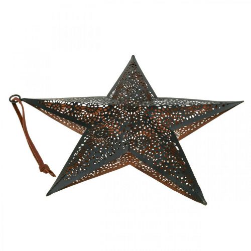 Prodotto Appendiabiti natalizio stella in metallo nero H25,5 cm