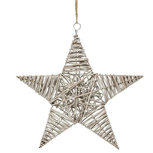 Floristik24 Stella da appendere marrone chiaro 35 cm 1 pezzo