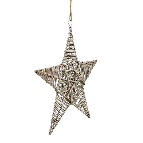 Floristik24 Stella da appendere marrone chiaro 35 cm 1 pezzo