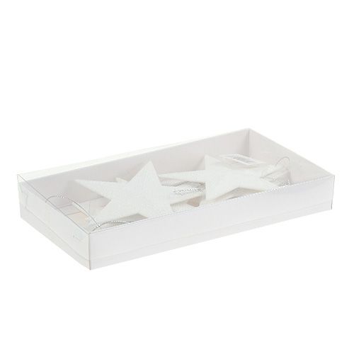 Floristik24 Stella da appendere bianca 11 cm L19 cm 6 pezzi