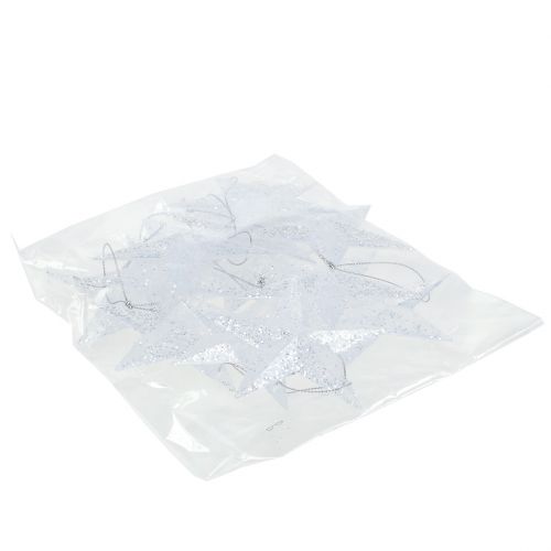 Prodotto Addobbi natalizie Stella da sospendere Trasparente scintillante 9,5 cm 12 pezzi