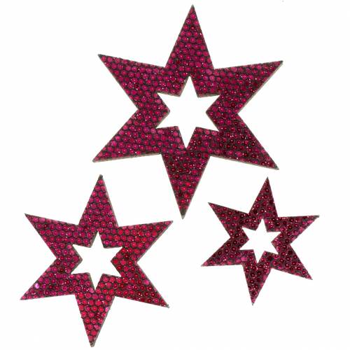 Floristik24 Decorazione da controllare Star Purple 3-5cm 48pcs