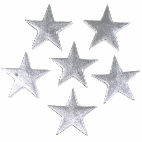 Floristik24 Stelle decorative argento 4 cm 12 pezzi